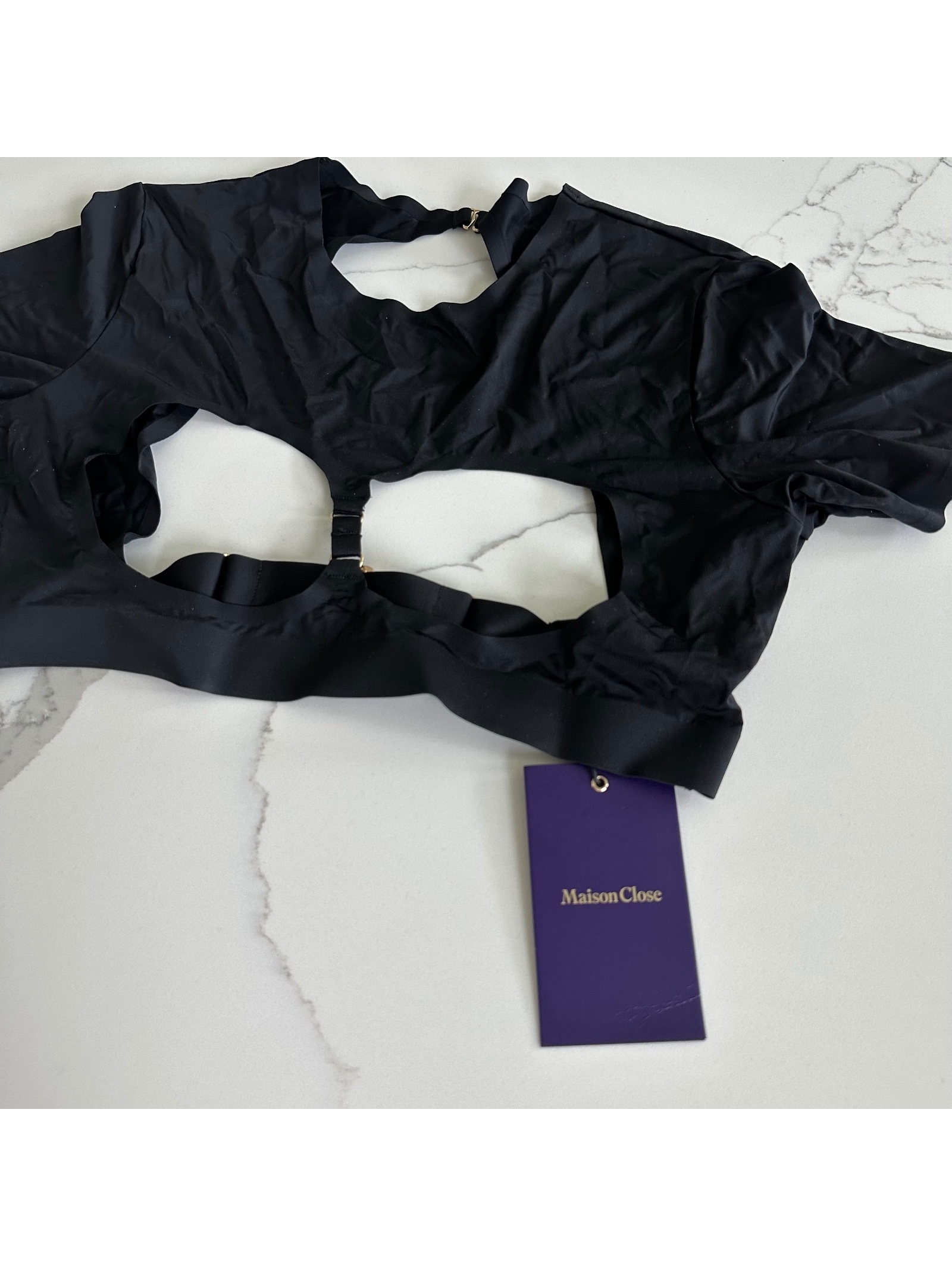 Maison Close Ouvert Cut-Out Crop Top Size M — image 3 of 8